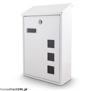 BIAŁA METALOWA SKRZYNKA ORYGINALNA NA LISTY POCZTOWA SOLIDNA