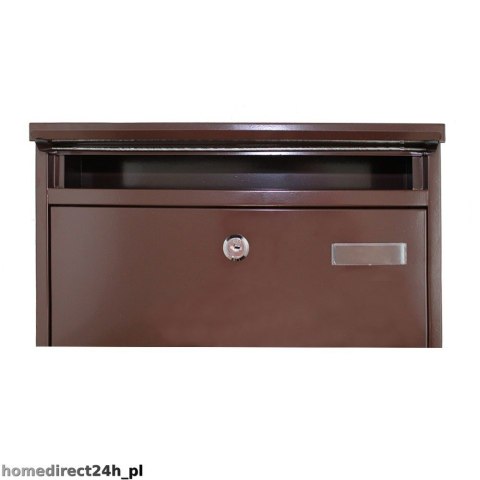 BRĄZOWA SKRZYNKA NA LISTY POCZTOWA STALOWA NAŚCIENNA SOLIDNA