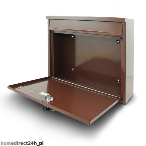BRĄZOWA SKRZYNKA NA LISTY POCZTOWA STALOWA NAŚCIENNA SOLIDNA