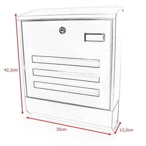 Bituxx – naścienna skrzynka pocztowa ze stali nierdzewnej | nowoczesna, odporna na warunki atmosferyczne
