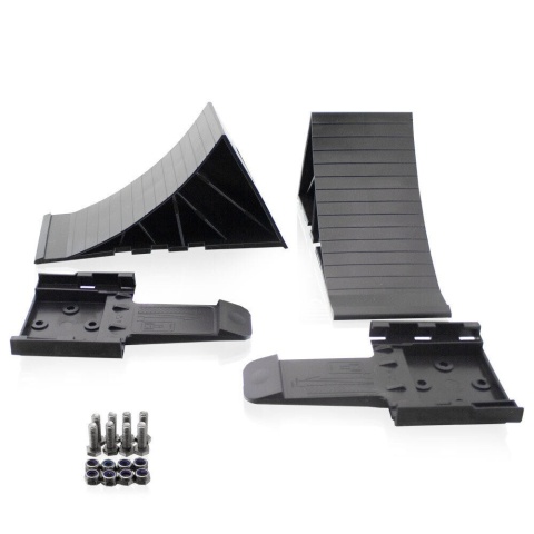 Bituxx – zestaw 2 gumowych klinów hamulcowych pod koła do 295 mm | blokada kół samochodu/przyczepy