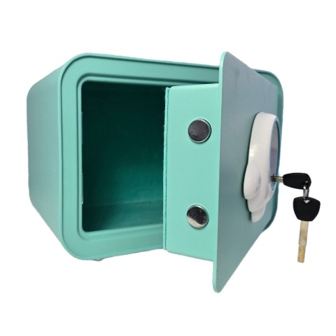 Bituxx zielony sejf biurowy i domowy – elektroniczny kod + klucze, sejf z funkcją skarbonki