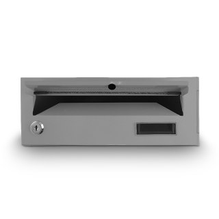 CIEMNOSZARA SKRZYNKA NA LISTY POCZTOWA DO WMUROWANIA STALOWA