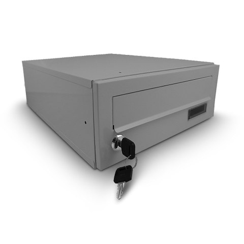 CIEMNOSZARA SKRZYNKA NA LISTY POCZTOWA DO WMUROWANIA STALOWA