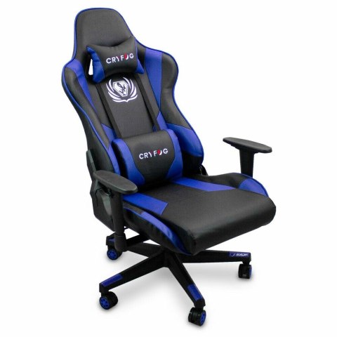 CRYFOG CZARNO-BIAŁE KRZESŁO GAMINGOWE OBROTOWE FOTEL DO GIER KOMPUTEROWYCH