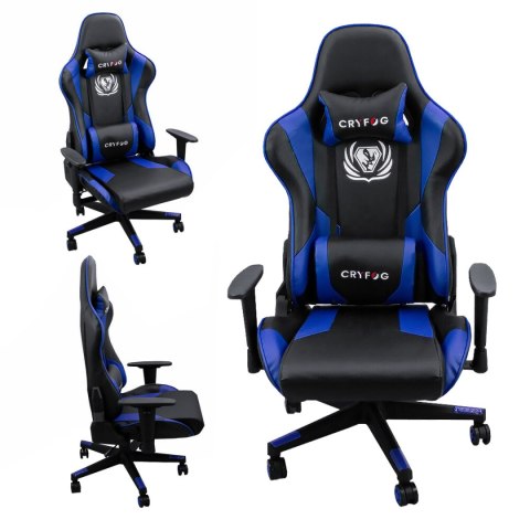 CRYFOG NIEBIESKIE KRZESŁO GAMINGOWE OBROTOWE FOTEL DO GIER KOMPUTEROWYCH