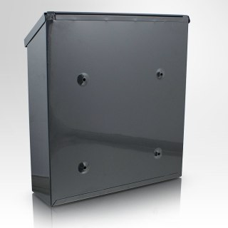 CZARNA SKRZYNKA NA LISTY POCZTOWA NOWOCZESNA NAŚCIENNA SOLIDNA