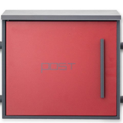 CZERWONA SKRZYNKA NA LISTY POCZTOWA WOLNOSTOJĄCA NOWOCZESNA ZAMYKANA