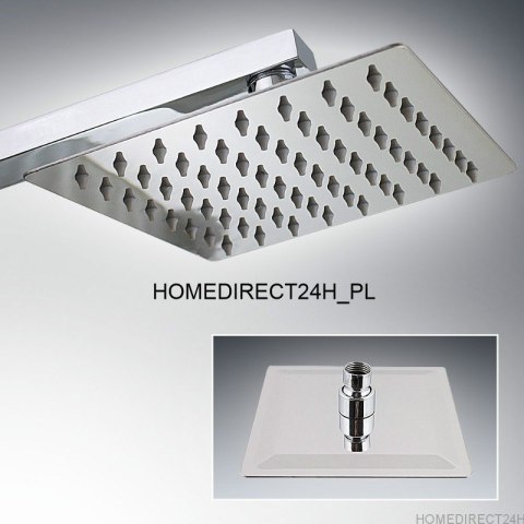 DESZCZOWNICA 15 CM KWADRATOWA ULTRASLIM ZE STALI NIERDZEWNEJ