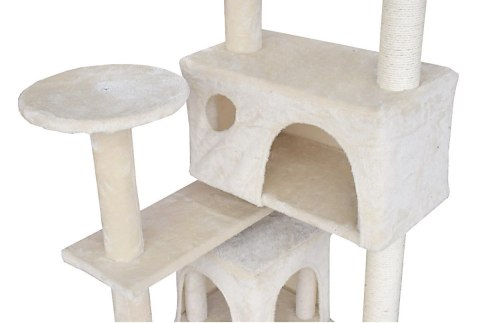 DRAPAK DLA KOTA 133CM DRZEWKO DOMEK BEŻOWY WIEŻA TWIERDZA DOMKI