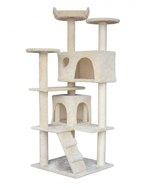 DRAPAK DLA KOTA 133CM DRZEWKO DOMEK BEŻOWY WIEŻA TWIERDZA DOMKI