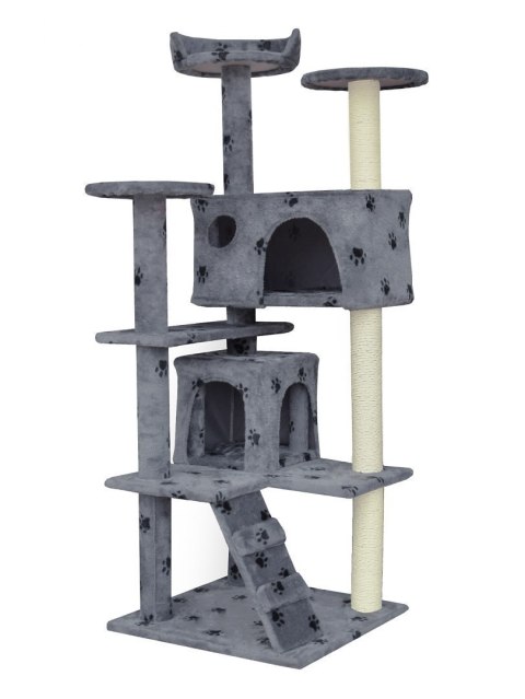 DRAPAK DLA KOTA 133CM JASNO SIWY W ŁAPKI TWIERDZA LOKUM DOMEK