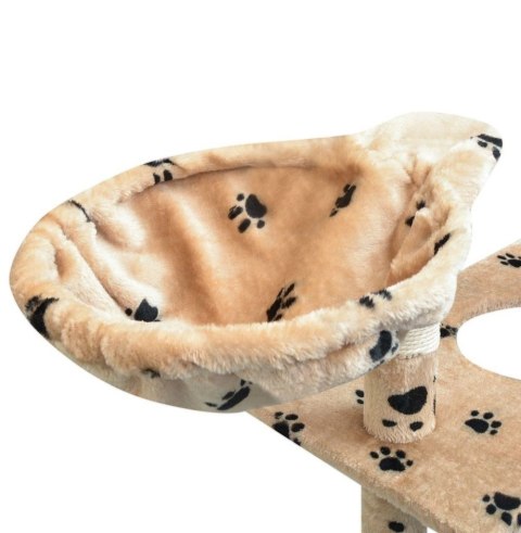 DRAPAK DLA KOTA 145 CM BEŻOWY W ŁAPKI ZABAWKA DLA KOTÓW LEGOWISKO PLAC ZABAW