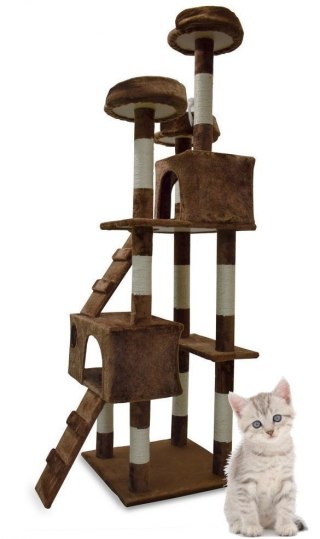 DRAPAK DLA KOTA 170 CM DRZEWKO BRĄZOWE SIZALOWE SŁUPKI DO DRAPANIA