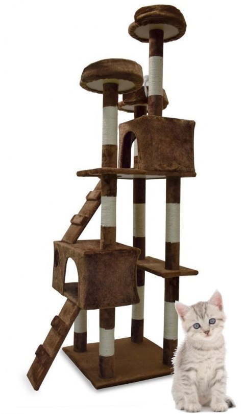 DRAPAK DLA KOTA 170 CM DRZEWKO BRĄZOWE SIZALOWE SŁUPKI DO DRAPANIA