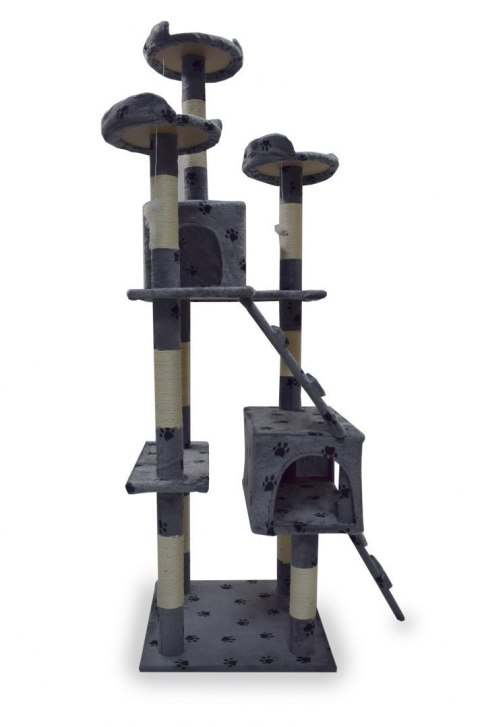 DRAPAK DLA KOTA 170 CM SZARY W ŁAPKI DUŻE DRZEWKO SIZALOWE SŁUPKI BITUXX