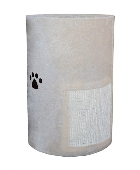 DRAPAK DLA KOTA BEŻOWY TUBA 58CM WIEŻA LEGOWISKO 2 POMPONY LOKUM