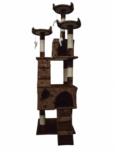 DRAPAK DLA KOTA BRĄZOWY W ŁAPKI 170 CM SIZALOWE SŁUPKI PLATFORMY WIDOKOWE