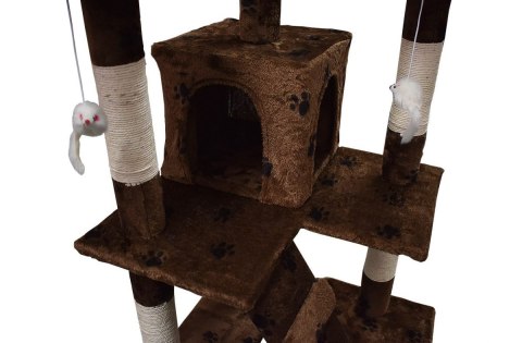 DRAPAK DLA KOTA BRĄZOWY W ŁAPKI 170 CM SIZALOWE SŁUPKI PLATFORMY WIDOKOWE