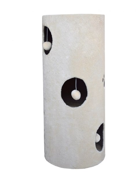 DRAPAK DLA KOTA KOTÓW TUBA 100CM BEŻOWA LEGOWISKO PLUSZOWA DOMEK