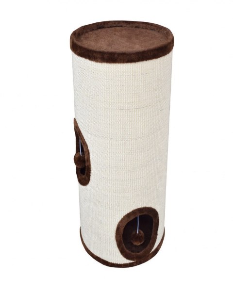 DRAPAK DLA KOTA TUBA 100CM LEGOWISKO BEŻOWO-BRĄZOWA CAŁA SIZALOWA