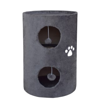 DRAPAK DLA KOTA TUBA WIEŻA 58CM SIWA PLUSZ LOKUM DOM MATA DO SPANIA PLATFORMA