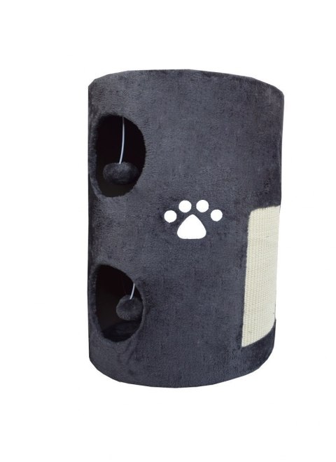 DRAPAK DLA KOTA TUBA WIEŻA 58CM SIWA PLUSZ LOKUM DOM MATA DO SPANIA PLATFORMA