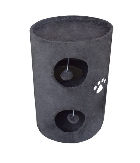 DRAPAK DLA KOTA TUBA WIEŻA 58CM SIWA PLUSZ LOKUM DOM MATA DO SPANIA PLATFORMA