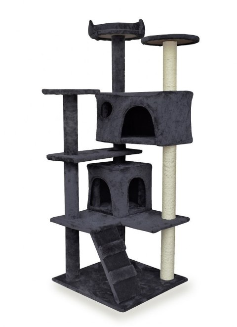 DRAPAK DRZEWKO DLA KOTA 133 CM SIWY WIEŻA ZABAWKA PLAC DOMEK