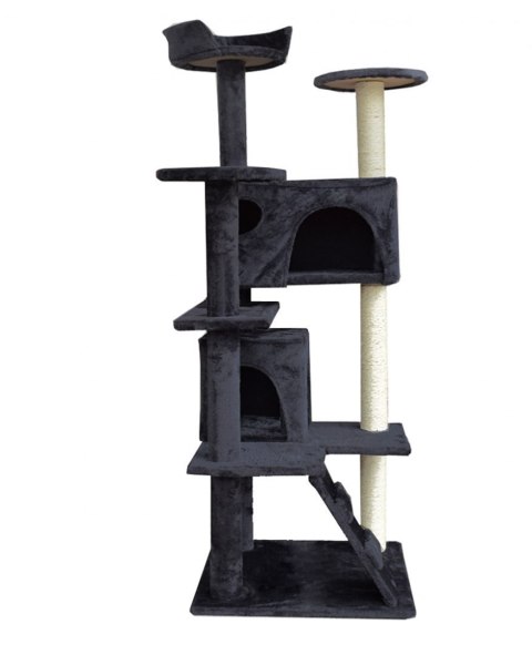 DRAPAK DRZEWKO DLA KOTA 133 CM SIWY WIEŻA ZABAWKA PLAC DOMEK