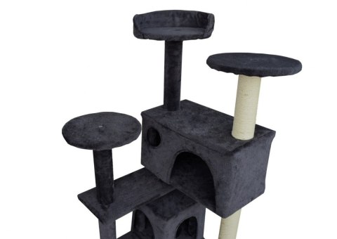 DRAPAK DRZEWKO DLA KOTA 133 CM SIWY WIEŻA ZABAWKA PLAC DOMEK