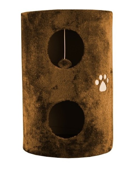 DRAPAK TUBA 58CM WIEŻA LEGOWISKO DLA KOTA BRĄZOWE TWIERDZA LOKUM DLA KOTÓW