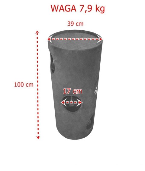 DRAPAK TUBA DLA KOTA 100CM BRĄZOWA PLUSZ + FRAGMENT SIZALOWY DOM LOKUM