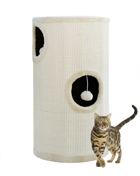 DRAPAK TUBA WIEŻA 70CM DLA KOTA BEŻOWA POKRYCIE SIZALOWE LOKUM