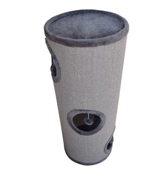 DRAPAK TUBA WIEŻA LEGOWISKO DLA KOTA 100 CM SIWY POKRYCIE SIZALOWE