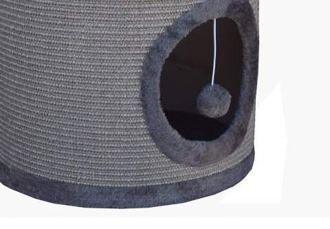 DRAPAK TUBA WIEŻA LEGOWISKO DLA KOTA 100 CM SIWY POKRYCIE SIZALOWE