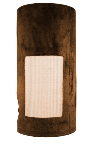 DRAPAK WIEŻA 78 CM BRĄZOWA TUBA PLUSZOWA Z OTWORAMI I POMPONAMI W ŁAPKI