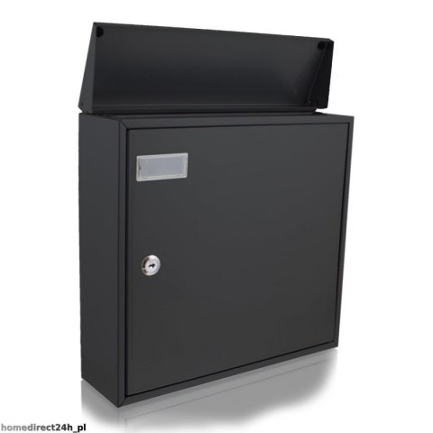 DUŻA SKRZYNKA POCZTOWA NA LISTY NAŚCIENNA GRAFITOWA SOLIDNA 2 KLUCZYKI