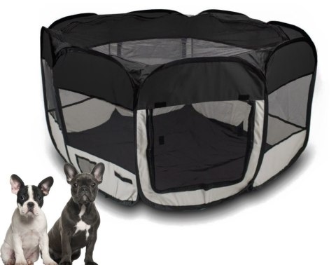 DUŻY KOJEC HODOWLANY ZAGRODA DLA PSA PSÓW SZCZENIĄT ZWIERZĄT CZARNY