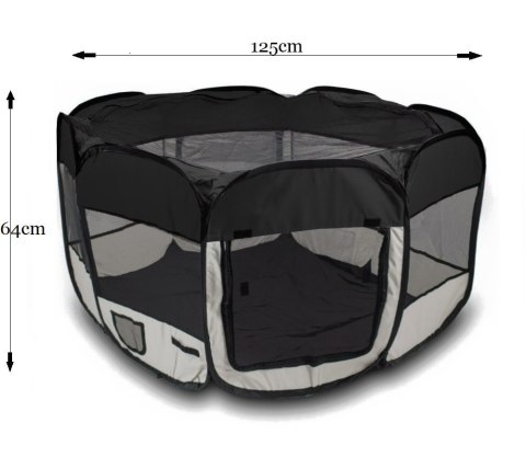 DUŻY KOJEC HODOWLANY ZAGRODA DLA PSA PSÓW SZCZENIĄT ZWIERZĄT CZARNY