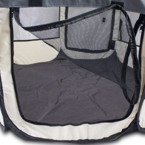 DUŻY KOJEC ZAGRODA TRANSPORTER KLATKA DLA PSA SZCZENIAKA KOLOR SZARY