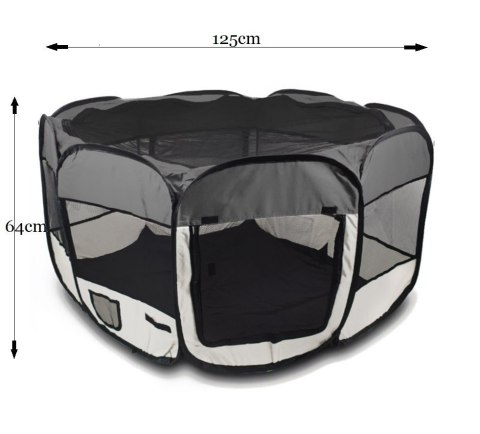 DUŻY KOJEC ZAGRODA TRANSPORTER KLATKA DLA PSA SZCZENIAKA KOLOR SZARY