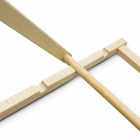 Drewniany leżak plażowy z regulacją różowy