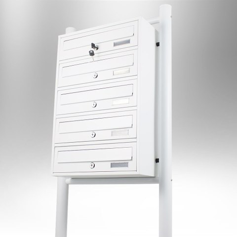 ELEGANCKA SOLIDNA SKRZYNKA NA LISTY POCZTOWA LOKATORSKA 5 BIAŁA