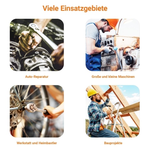 Komplet przedłużek do kluczy nasadowych 1/4″ / 3/8″ / 1/2″ – 9 elementów w etui