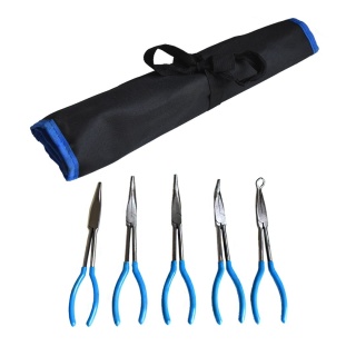 Bituxx – zestaw 5 szczypiec (półokrągłe, proste, kątowe) | uniwersalne szczypce warsztatowe