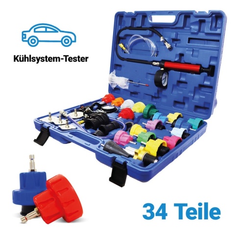 Bituxx 34‑częściowy tester układu chłodzenia – ciśnieniowy test szczelności i napełnianie chłodnicy