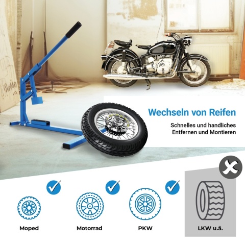 BITUXX – Ręczna montażownica / zmieniarka do opon szybka i prosta wymiana opon w domu czy warsztacie