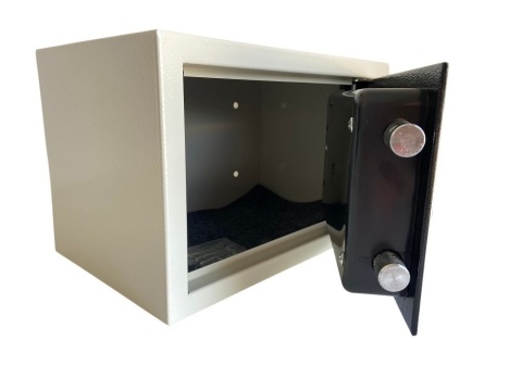 Sejf elektroniczny domowy/biurowy z PIN + klucze awaryjne stalowy hotelowy