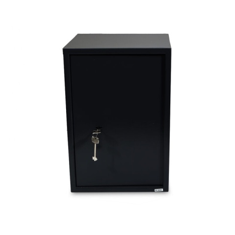 Sejf na dokumenty A4 – solidna stalowa szafa na akta i segregatory, czarny, 35×52×36 cm, 2 klucze